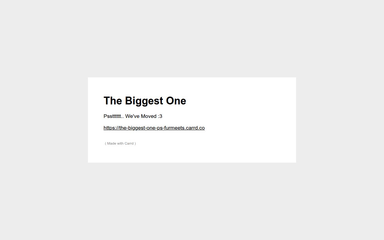 The Bigger One poster